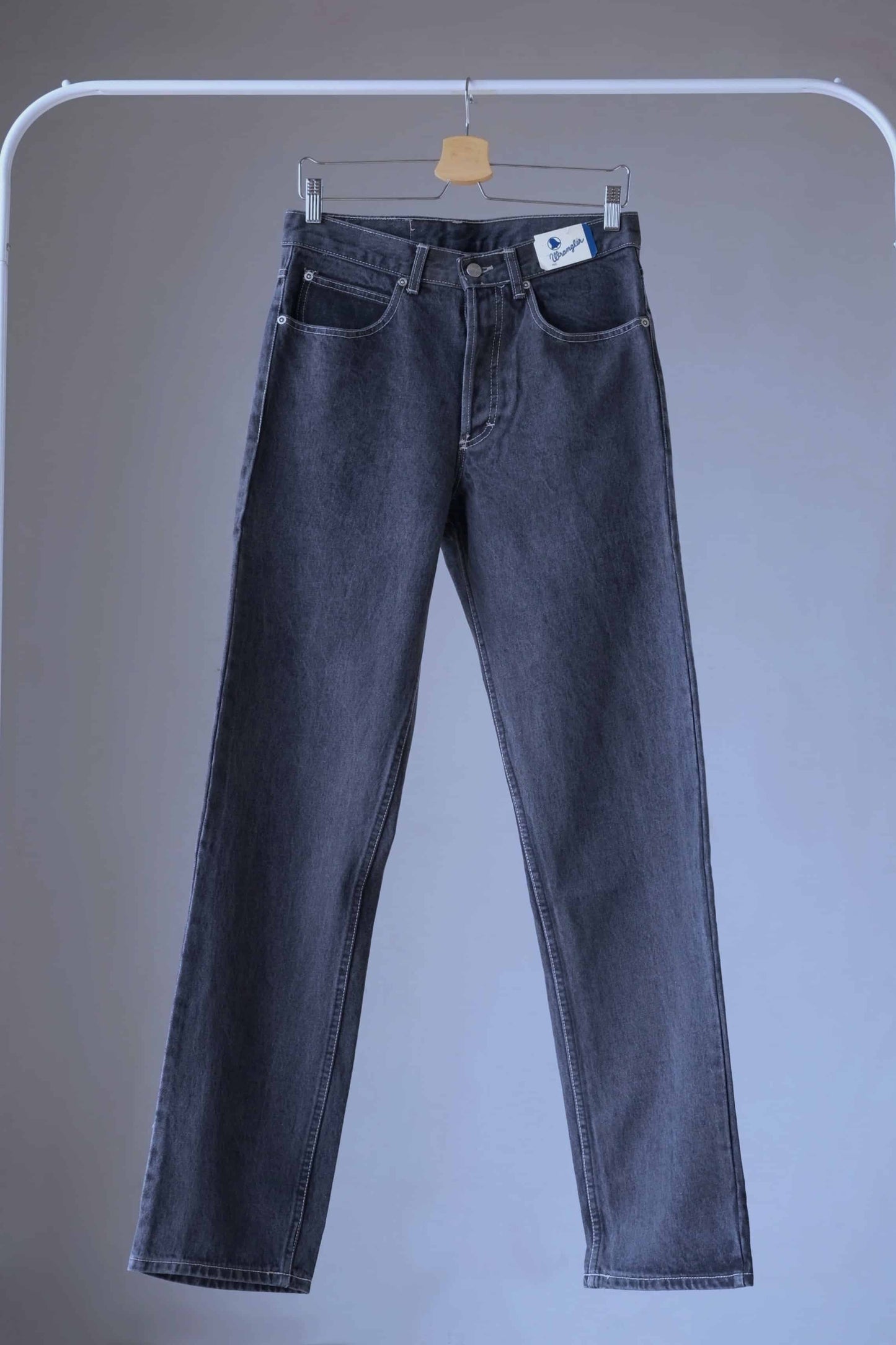 WRANGLER Vintage 90's Black Wash Jeans on hanger