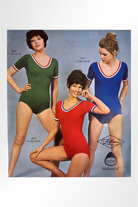 ZOFINA Vintage 70s Short Sleeves Leotard