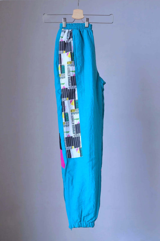 Vintage Adidas 90's Track Pants jade and multi colored