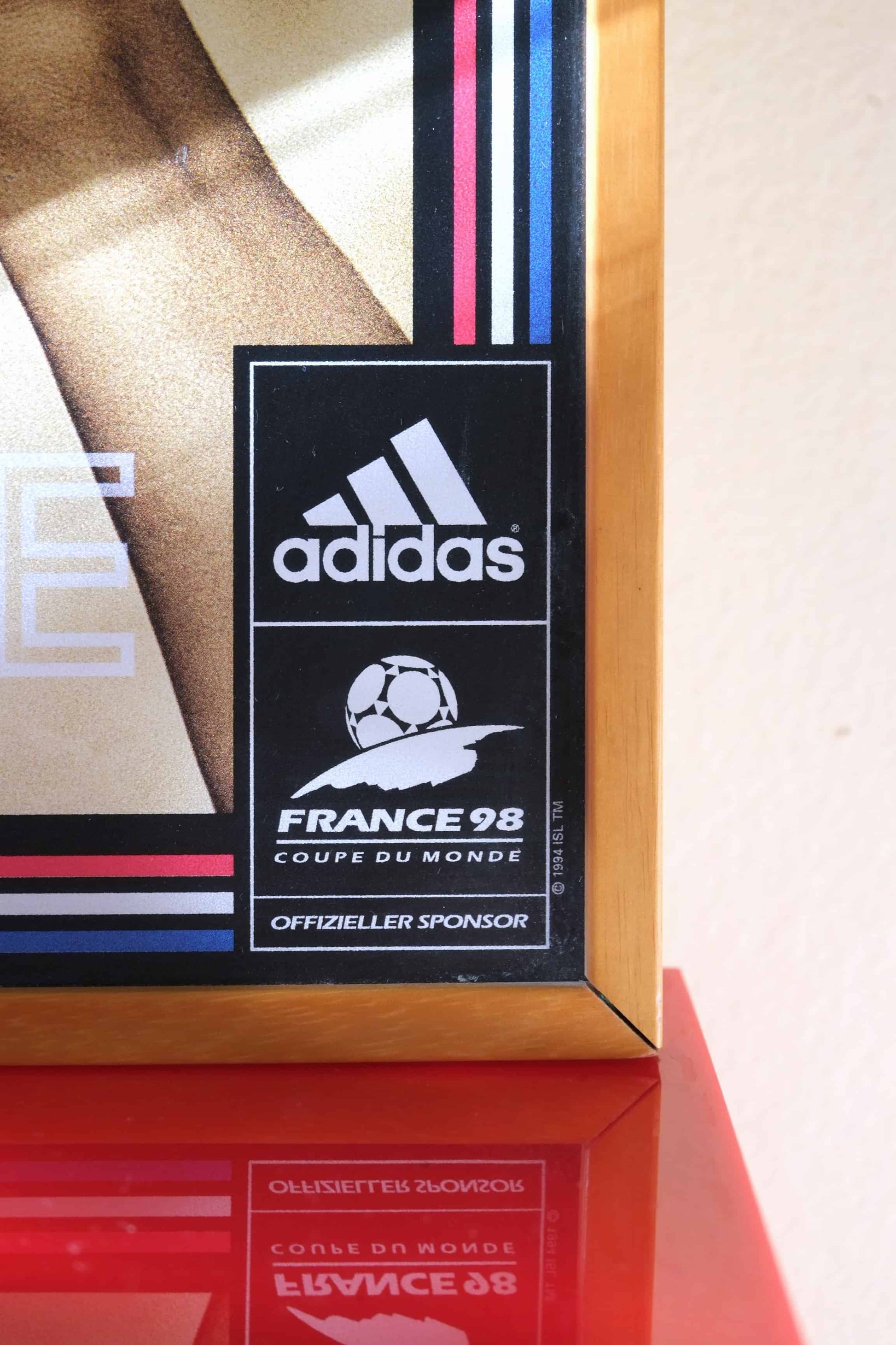 ADIDAS Coupe Du Monde France World Cup 1998 Framed Poster detail
