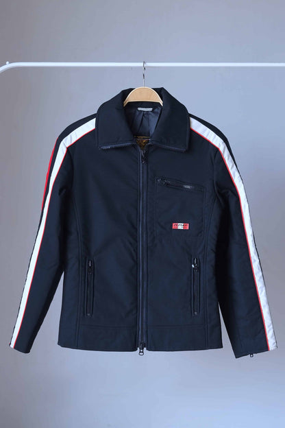 Black 70's Retro Ski Jacket
