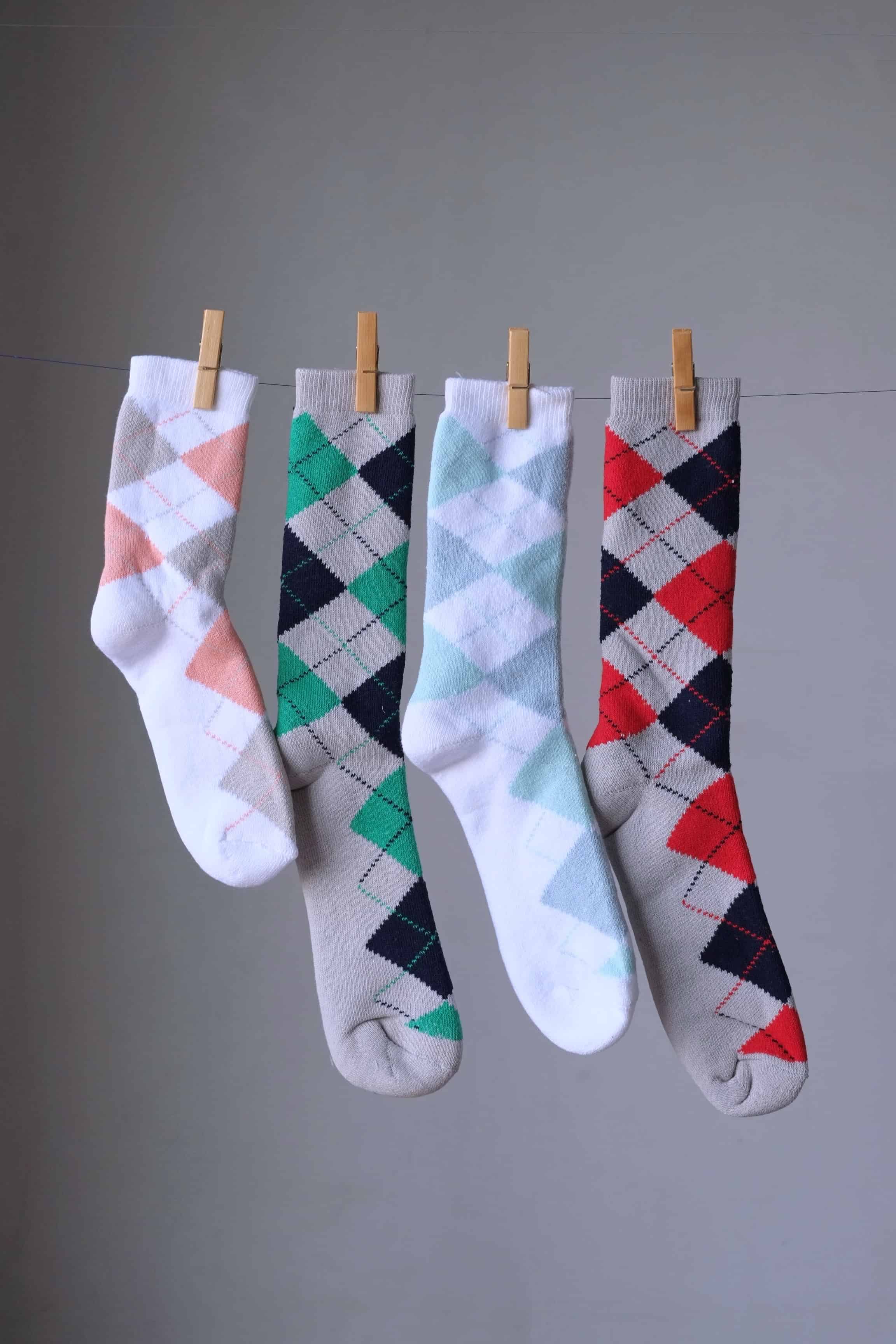 Vintage 80's Argyle Cotton Socks