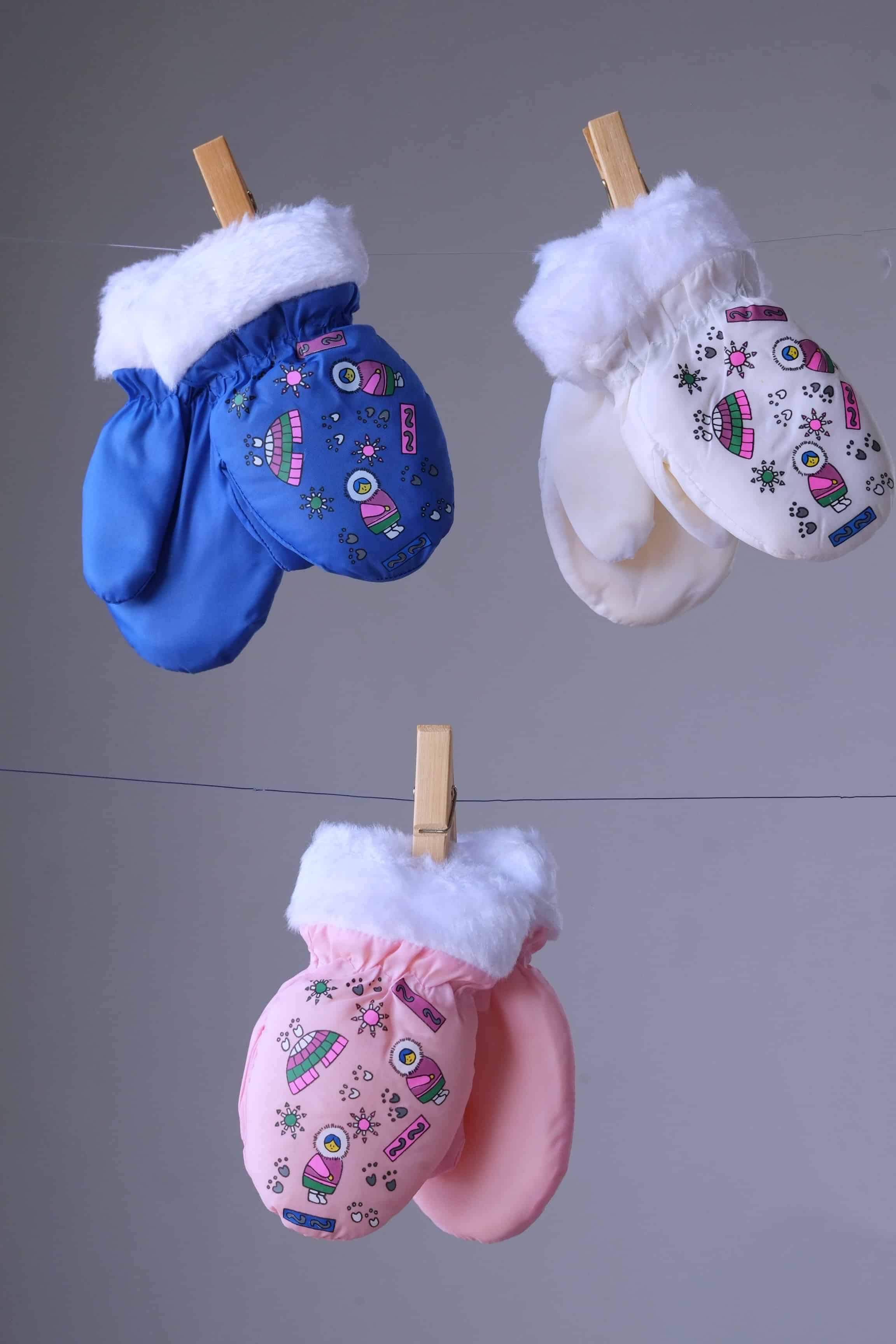 Baby & Toddler Multi Print Snow Mittens