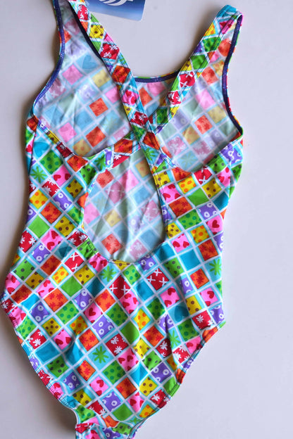 BARNERT 90's Neon Print Swimsuit backside