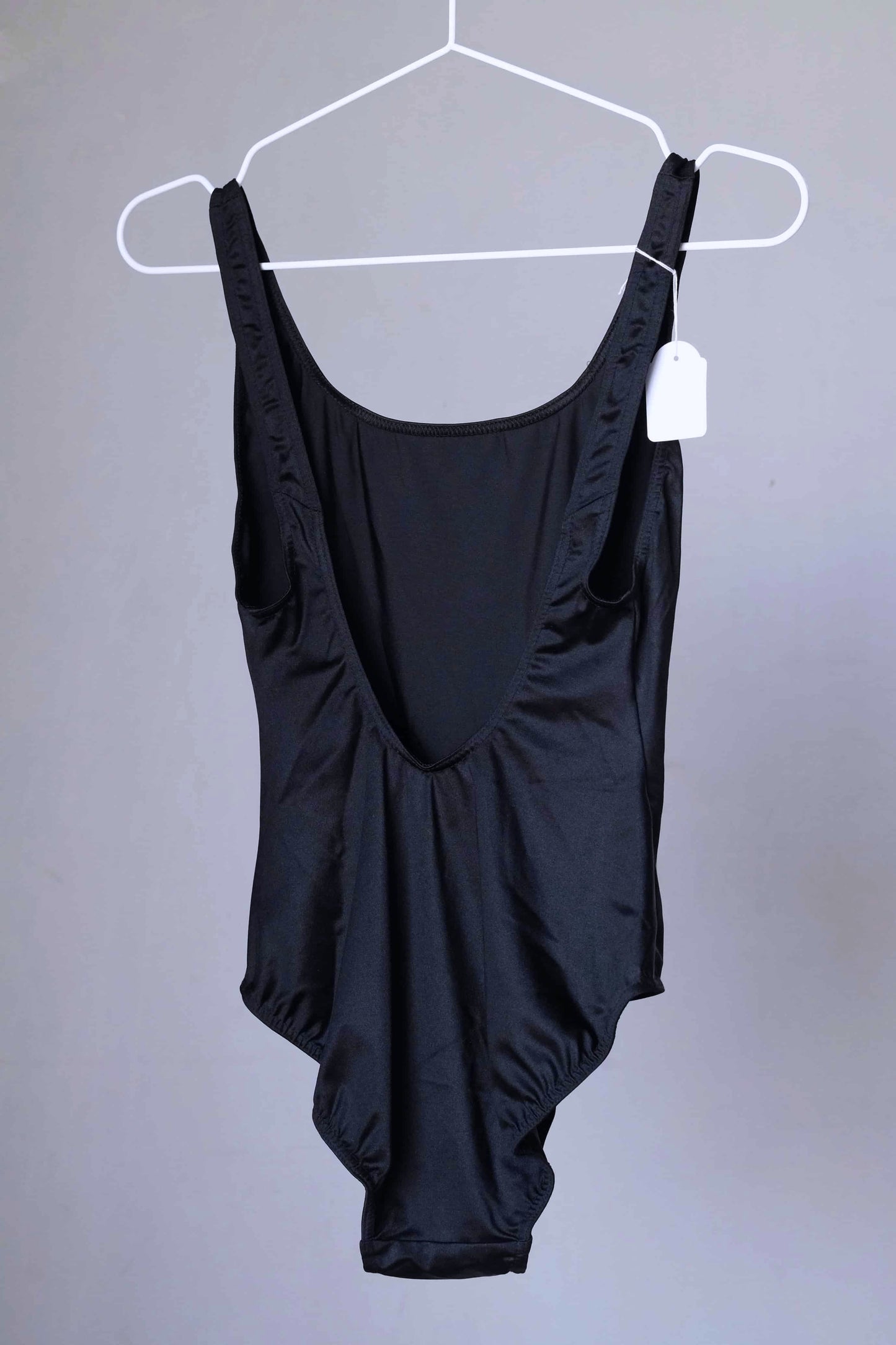 90's Solid One-piece Black Swimsuit backside