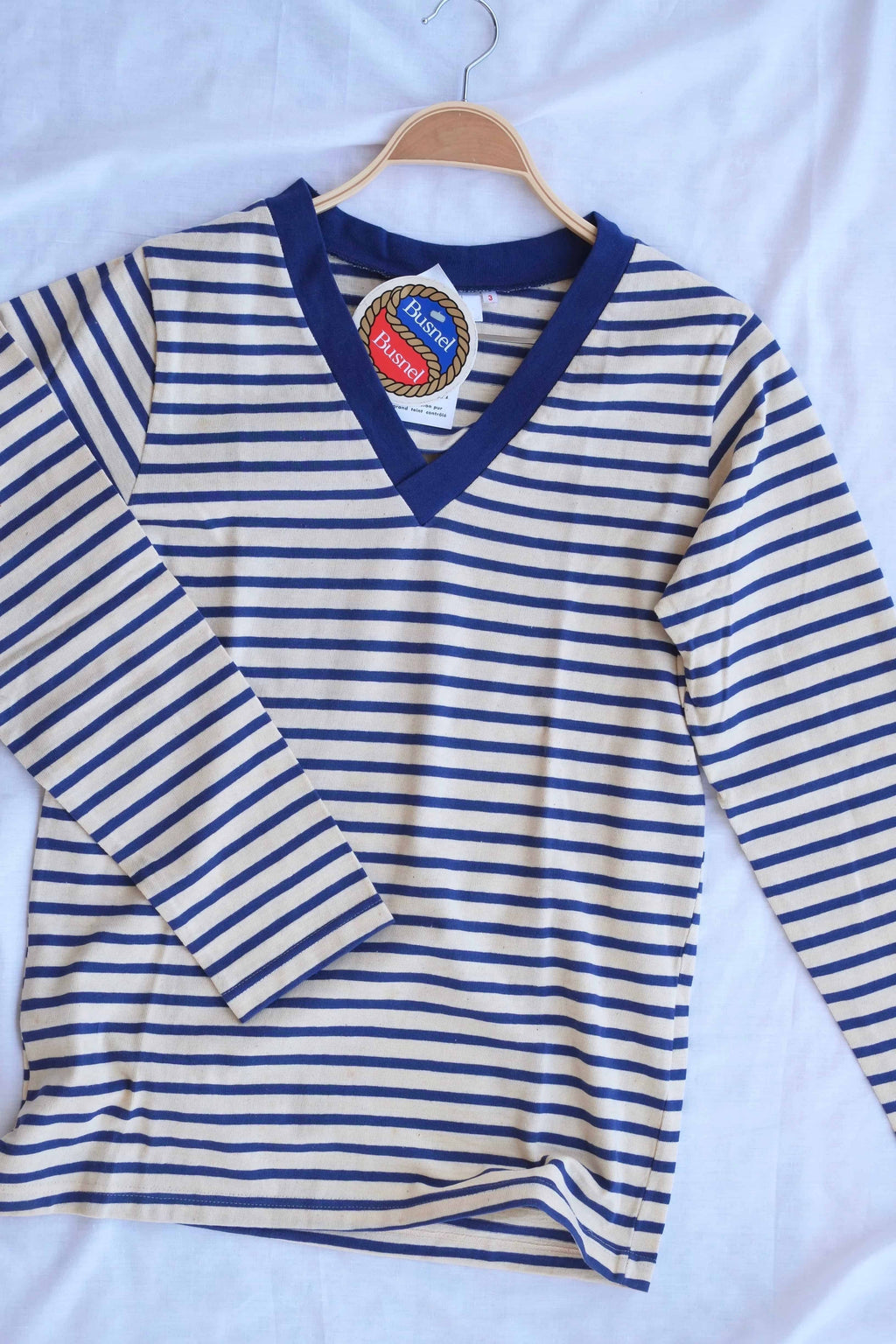 Vintage Breton Shirt  v neck