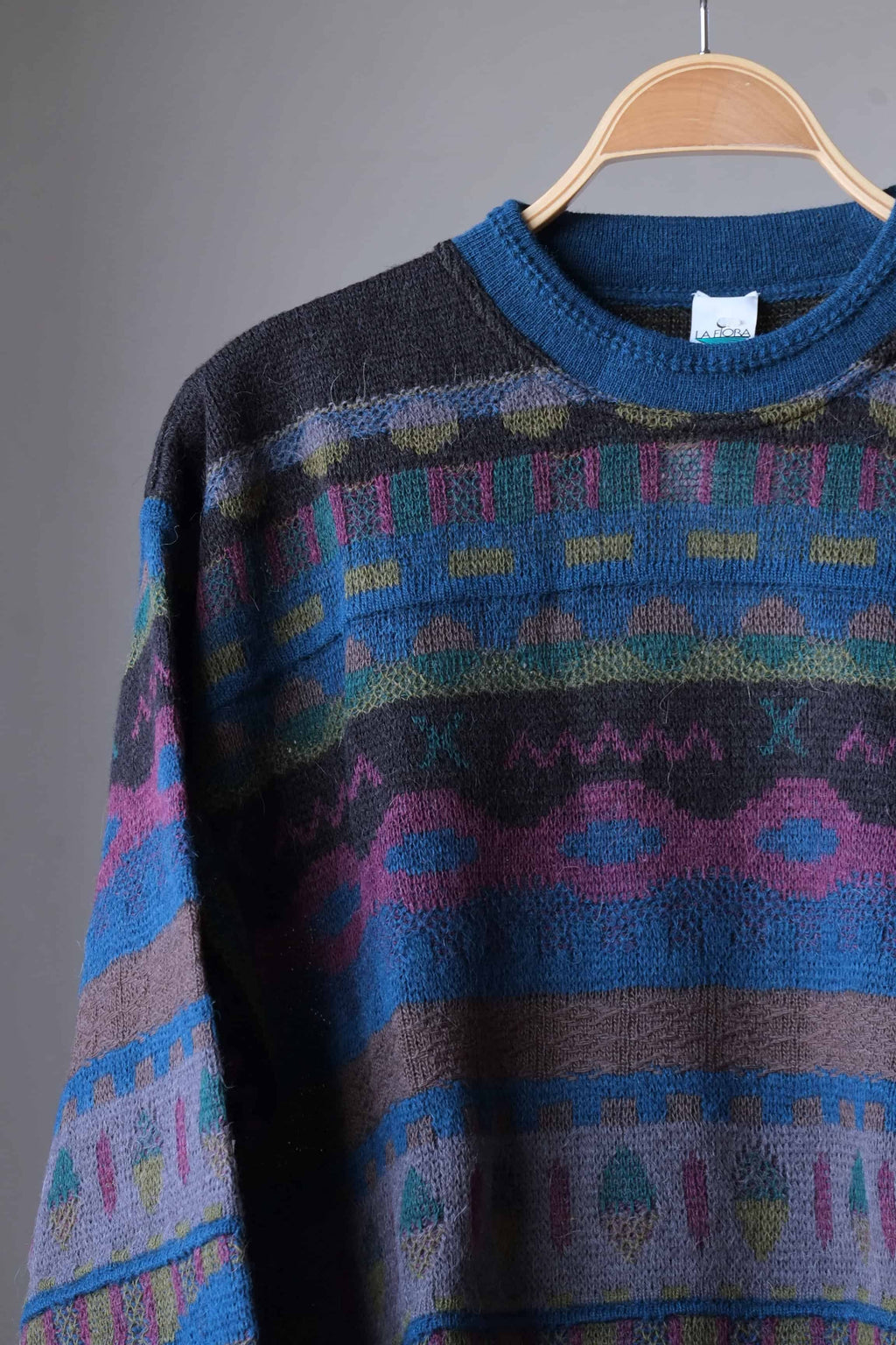 90's Patterned Sweater close up