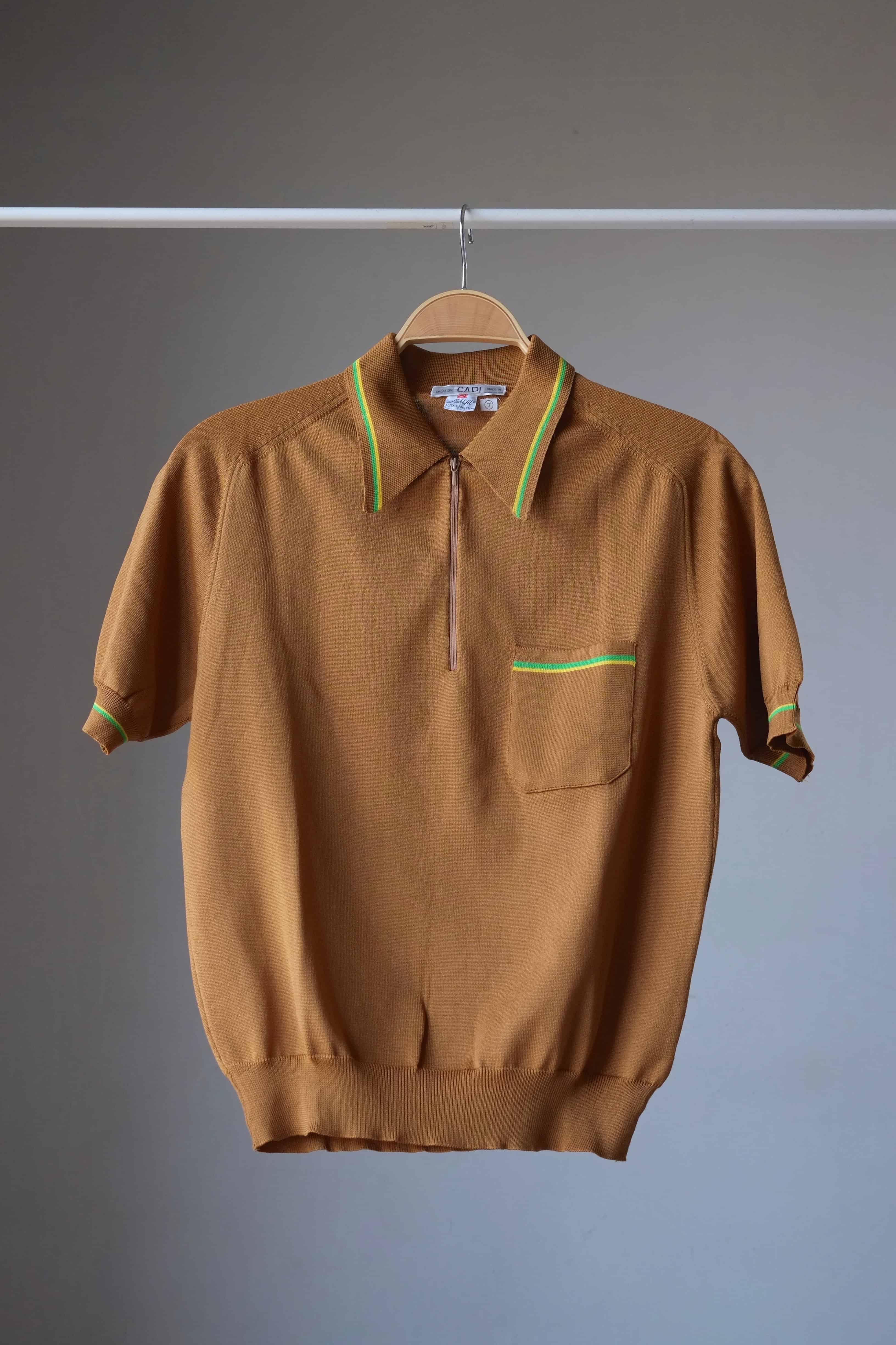 60's Men's Polo Top cinnamon