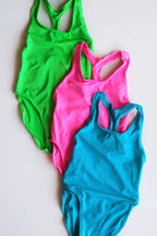 COLE of CALIFORNIA 90's Mini Neon Racer Swimsuit