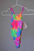 90's Kids Neon Flower One-piece