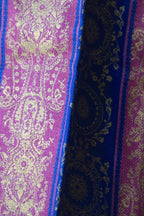 Vintage Brocade 70's Flare Bottoms close up