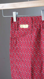 Vintage Paisley 70's Flare Bottoms close up