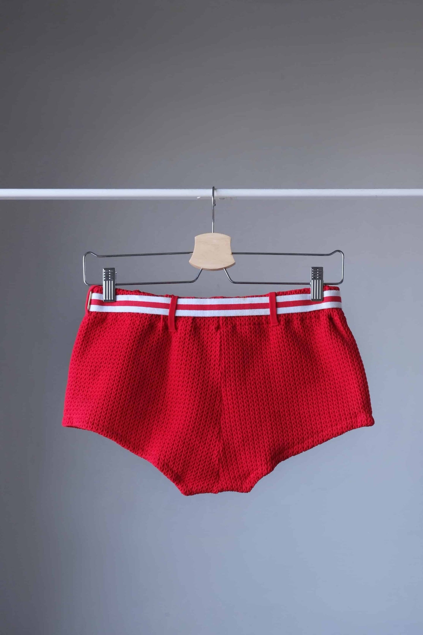 Rare 60's Knit Swim Briefs red backside