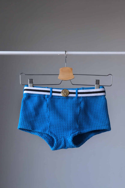 Rare 60's Knit Swim Briefs blue