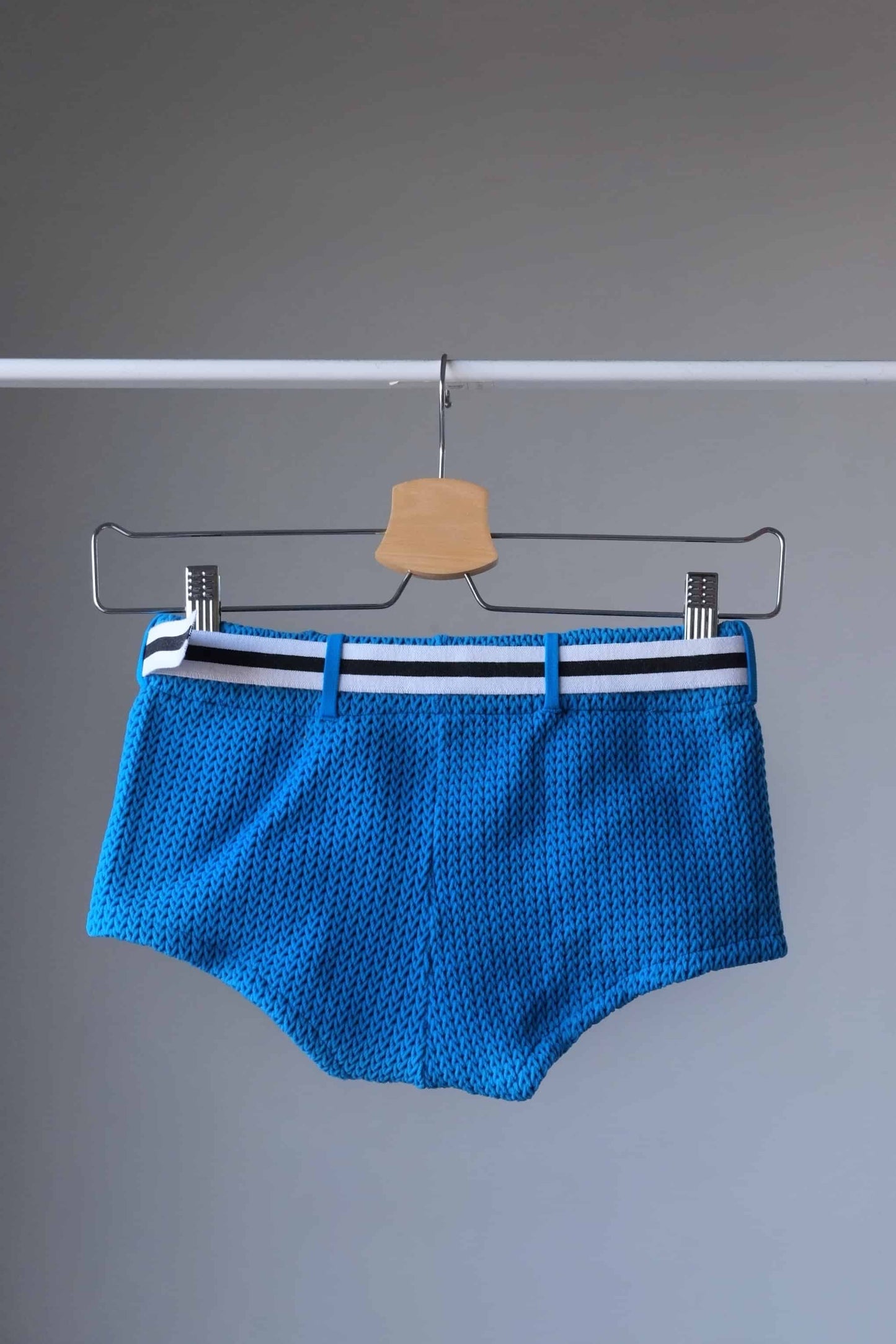 Rare 60's Knit Swim Briefs blue backside