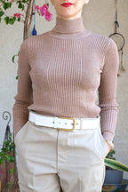 KRAWINKLE Rib Turtleneck 70's Sweater
