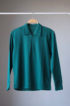 ZOFINA Long Sleeves 70s Polo Shirt