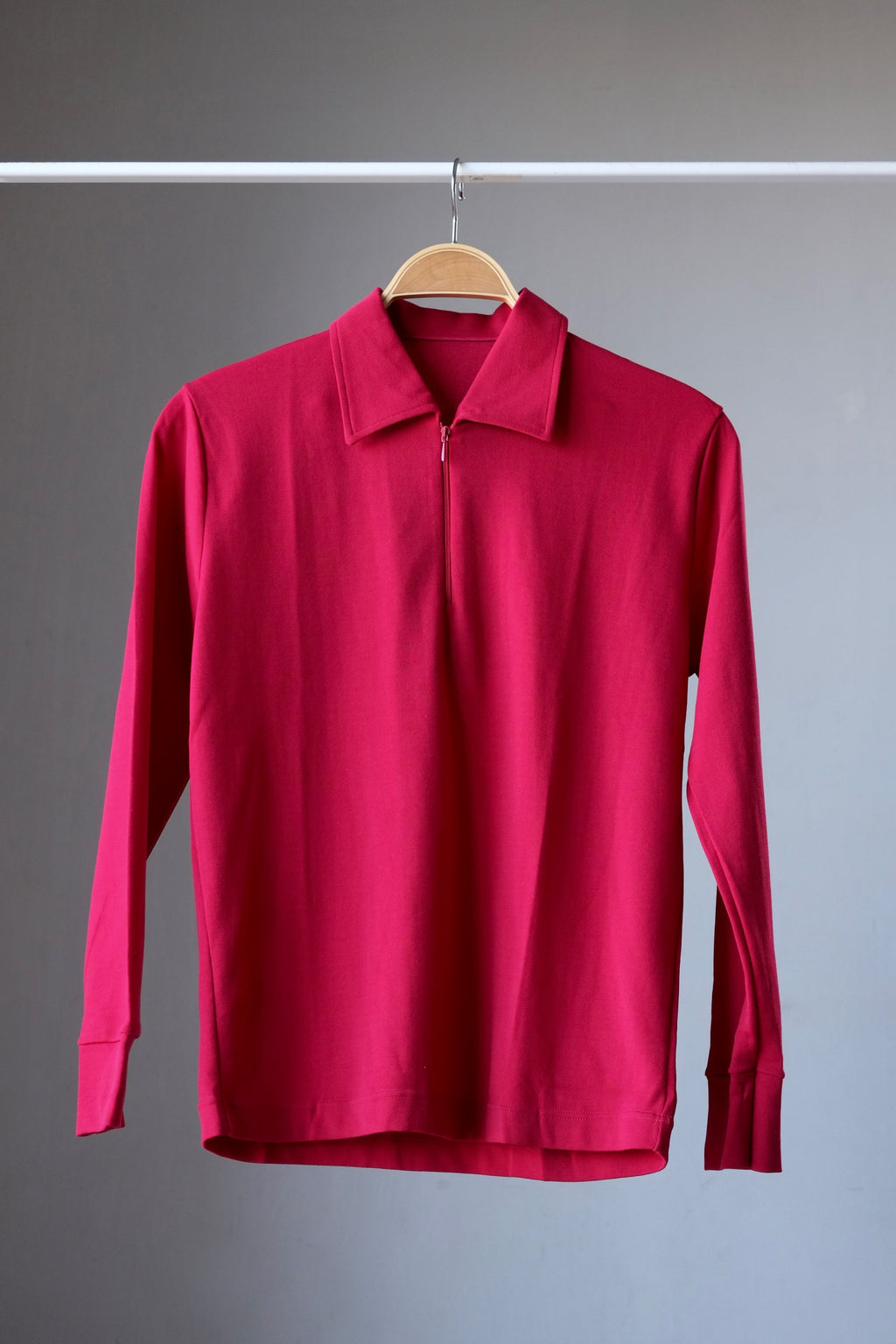 ZOFINA Long Sleeves 70s Polo Shirt