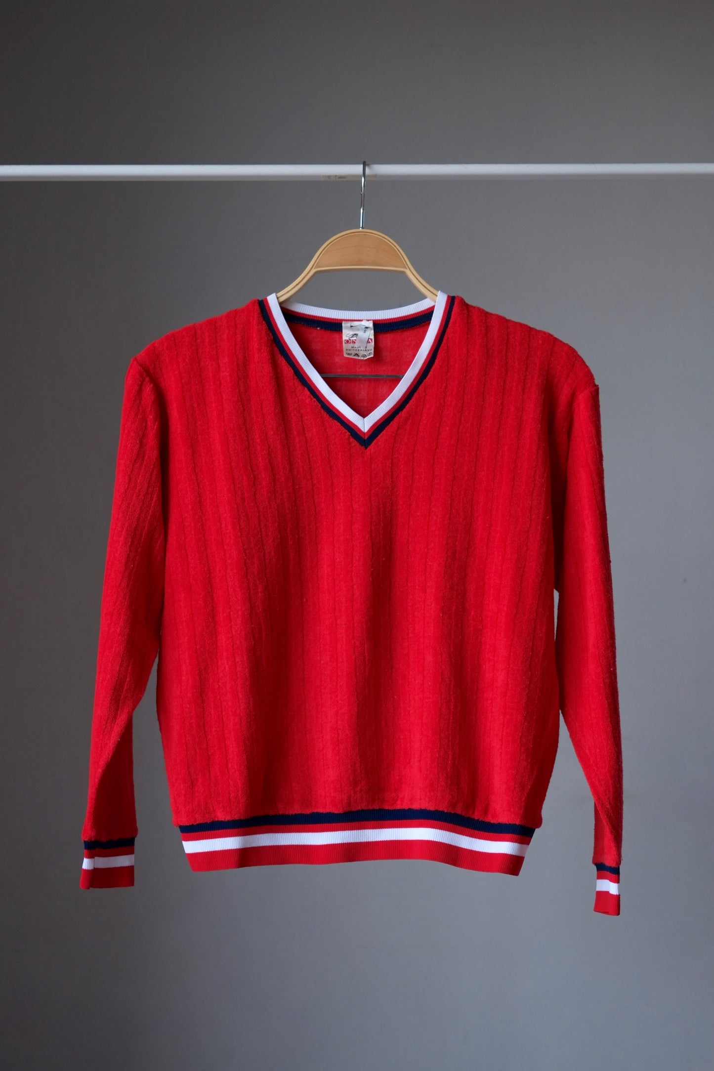 ONZA Frotté V-Neck 70's Sweatshirt