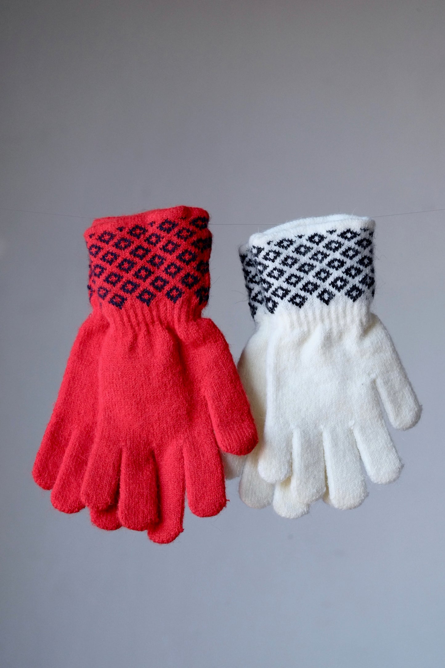 KIDS Extensible Woolen Jacquard Gloves