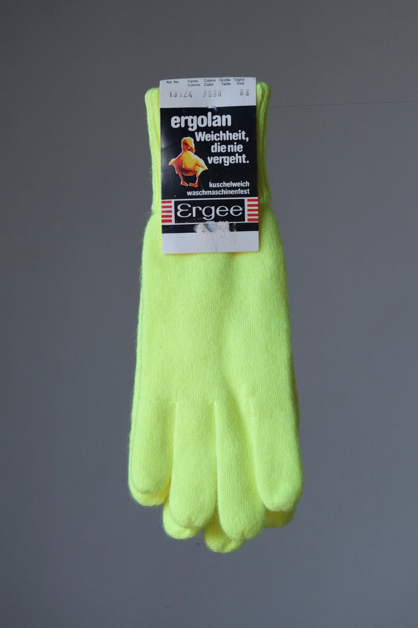 ERGEE Neon Yellow Soft Wool Gloves