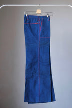 PETER PFEIFFER Wide Leg Brushed Denim 70's Pants