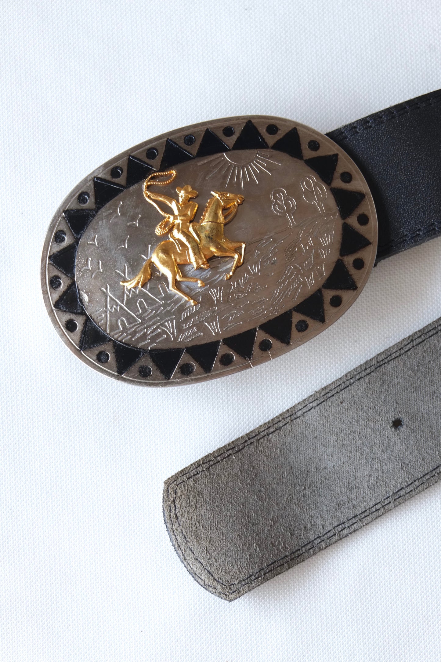 WESTERN COWBOY Leather Belt