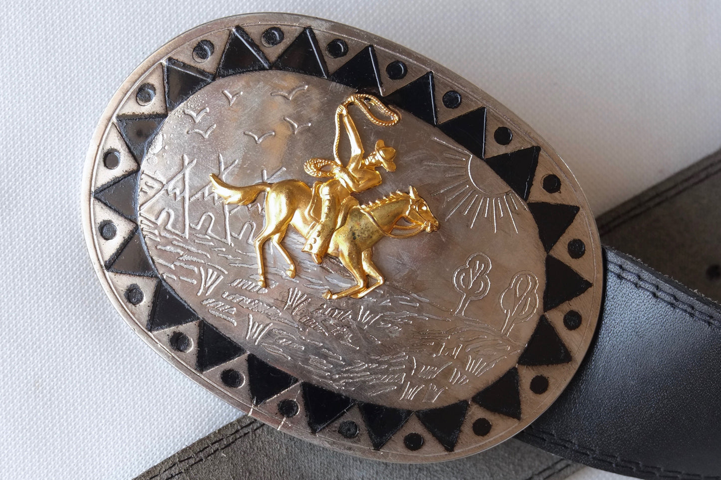 WESTERN COWBOY Leather Belt