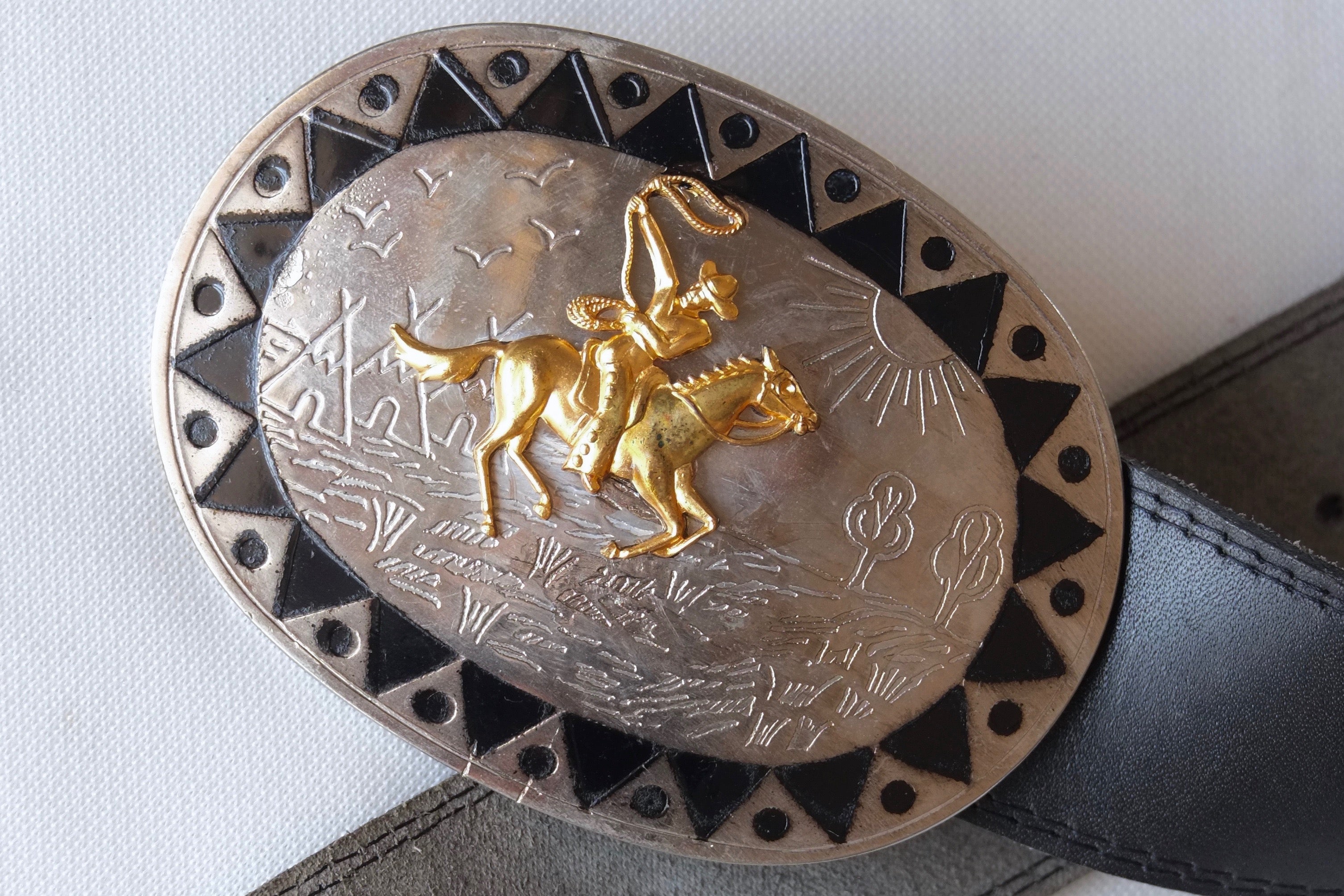 CHAMBORD Vintage Cowboy Leather Belt