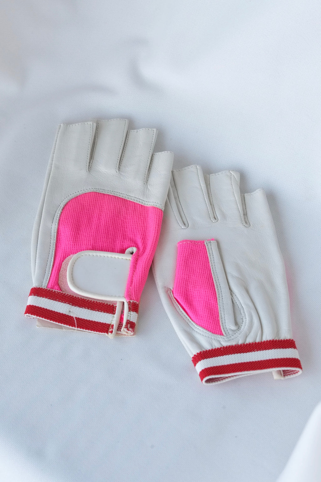 HALF FINGERS Leather Tennis Gloves