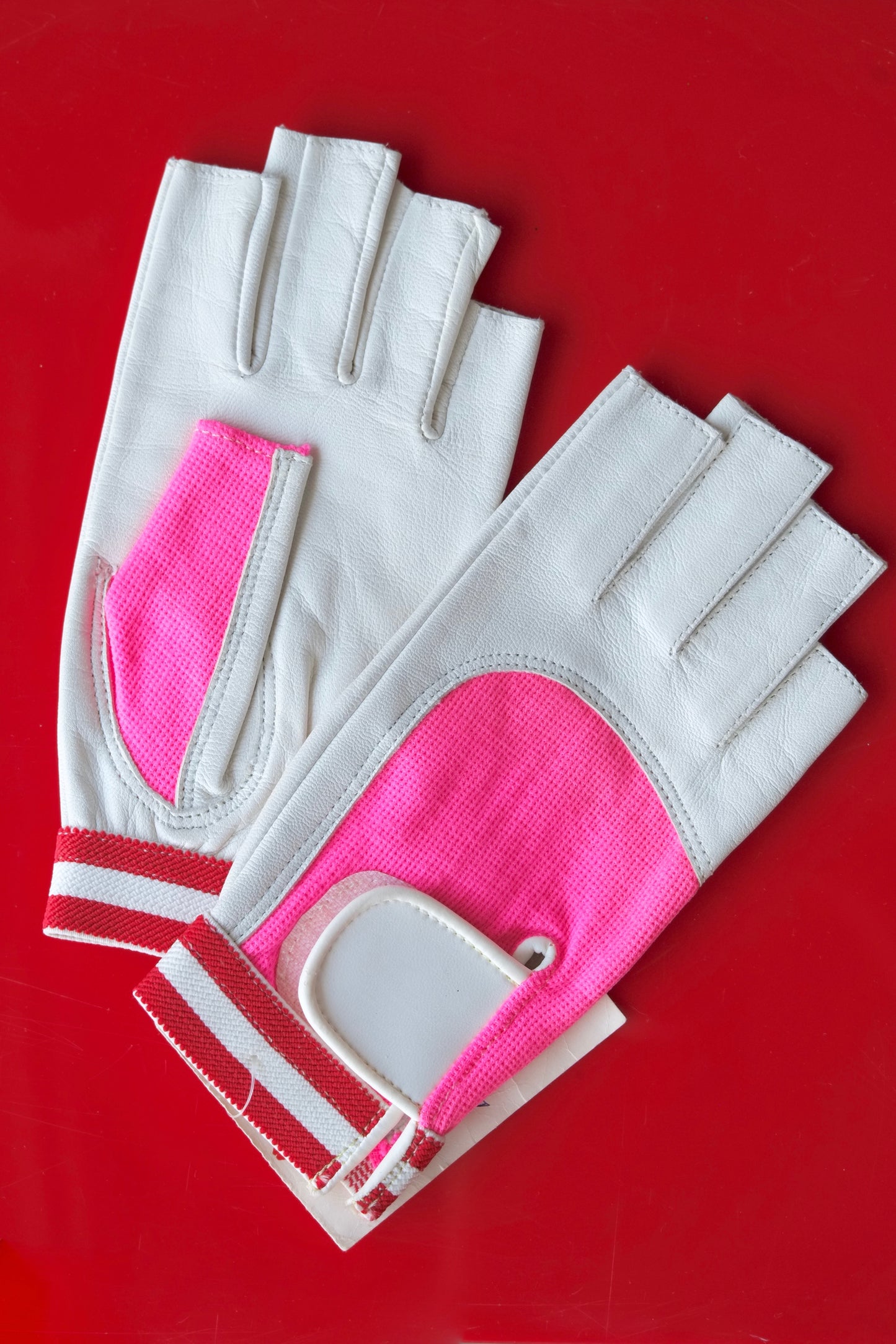 HALF FINGERS Leather Tennis Gloves
