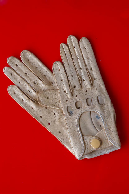 LEATHER Pigskin 70's Driving Gloves