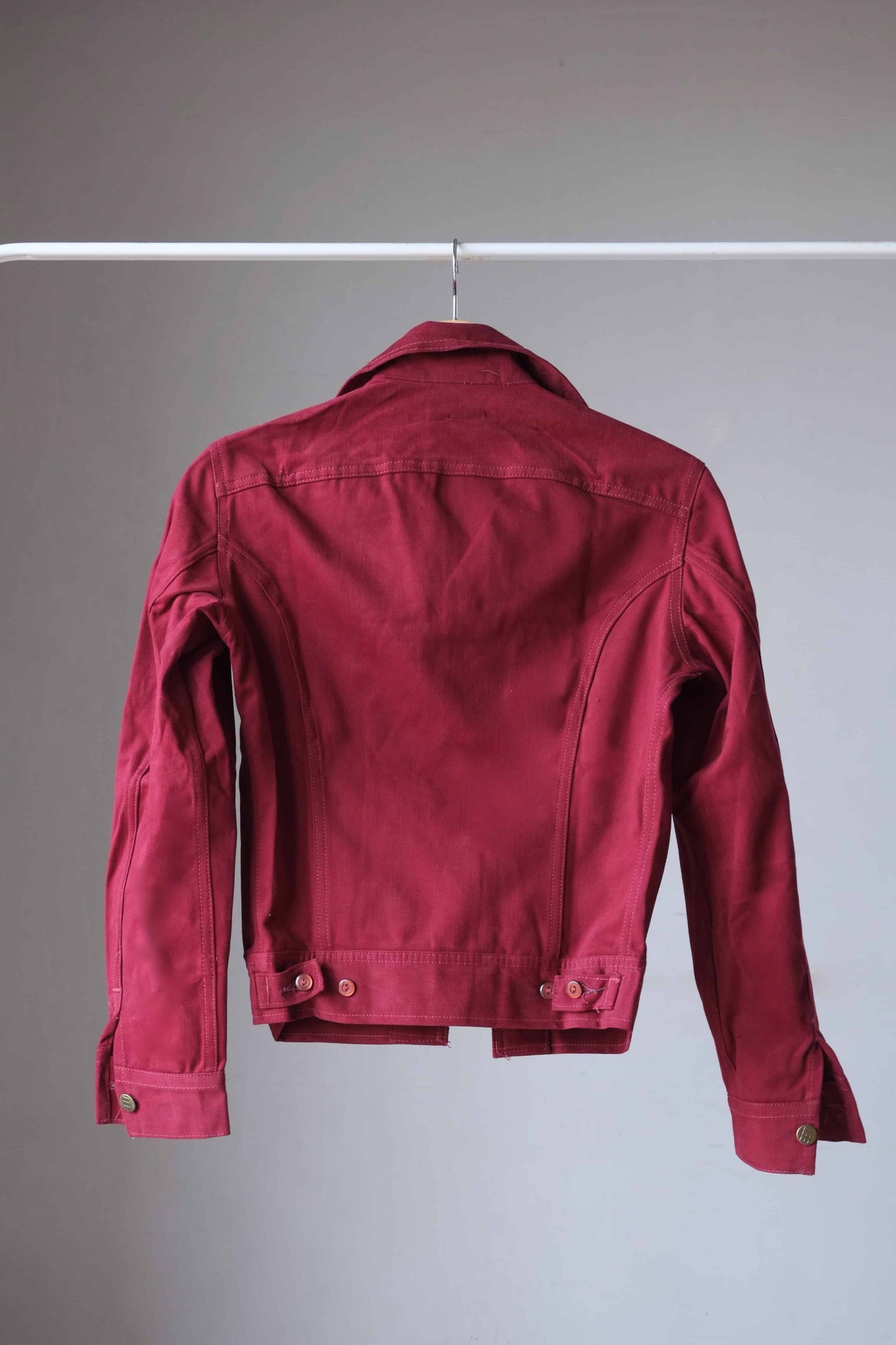 LEE Vintage 70's Denim Jacket burgundy backside
