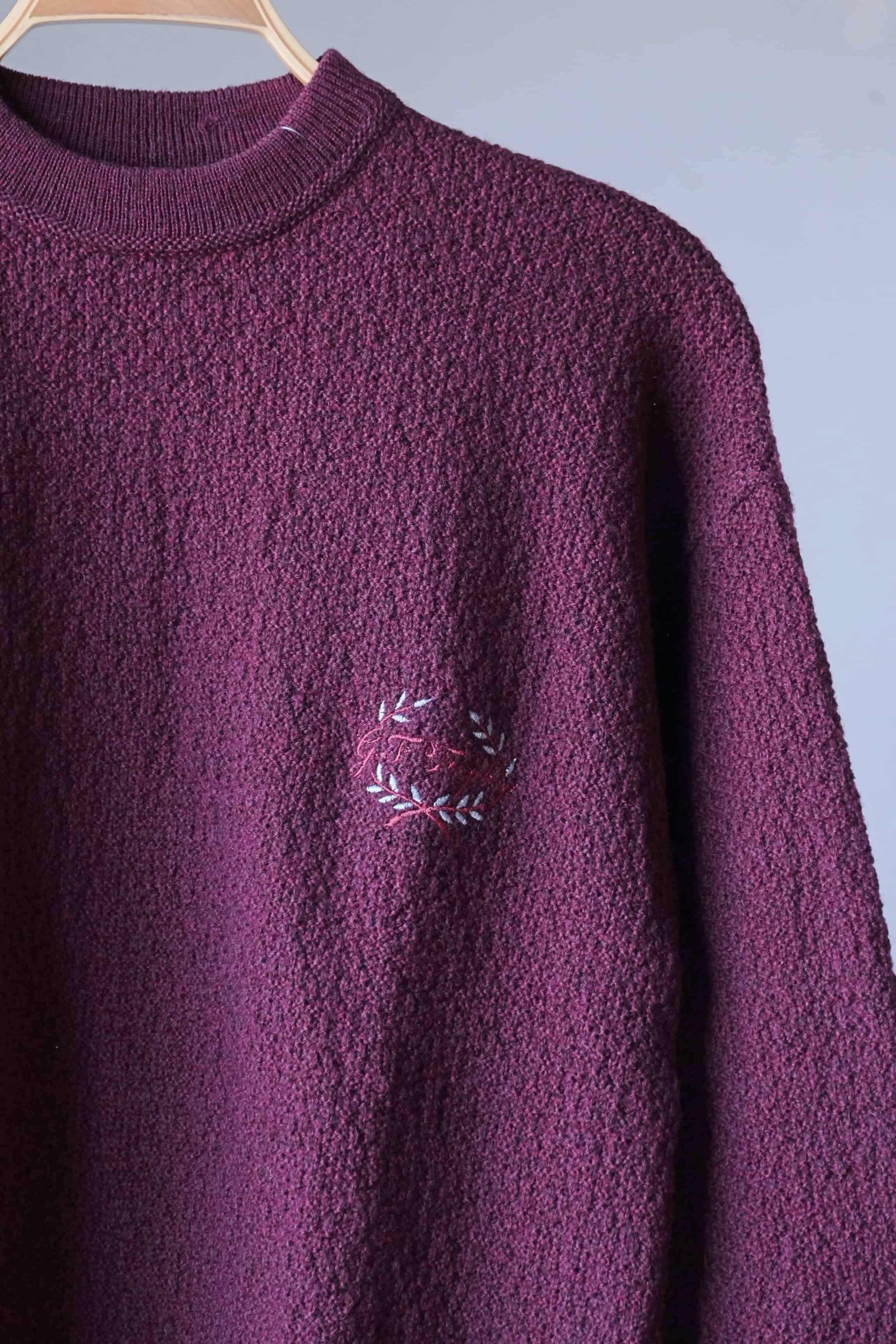 Vintage 90's Burgundy Sweater details