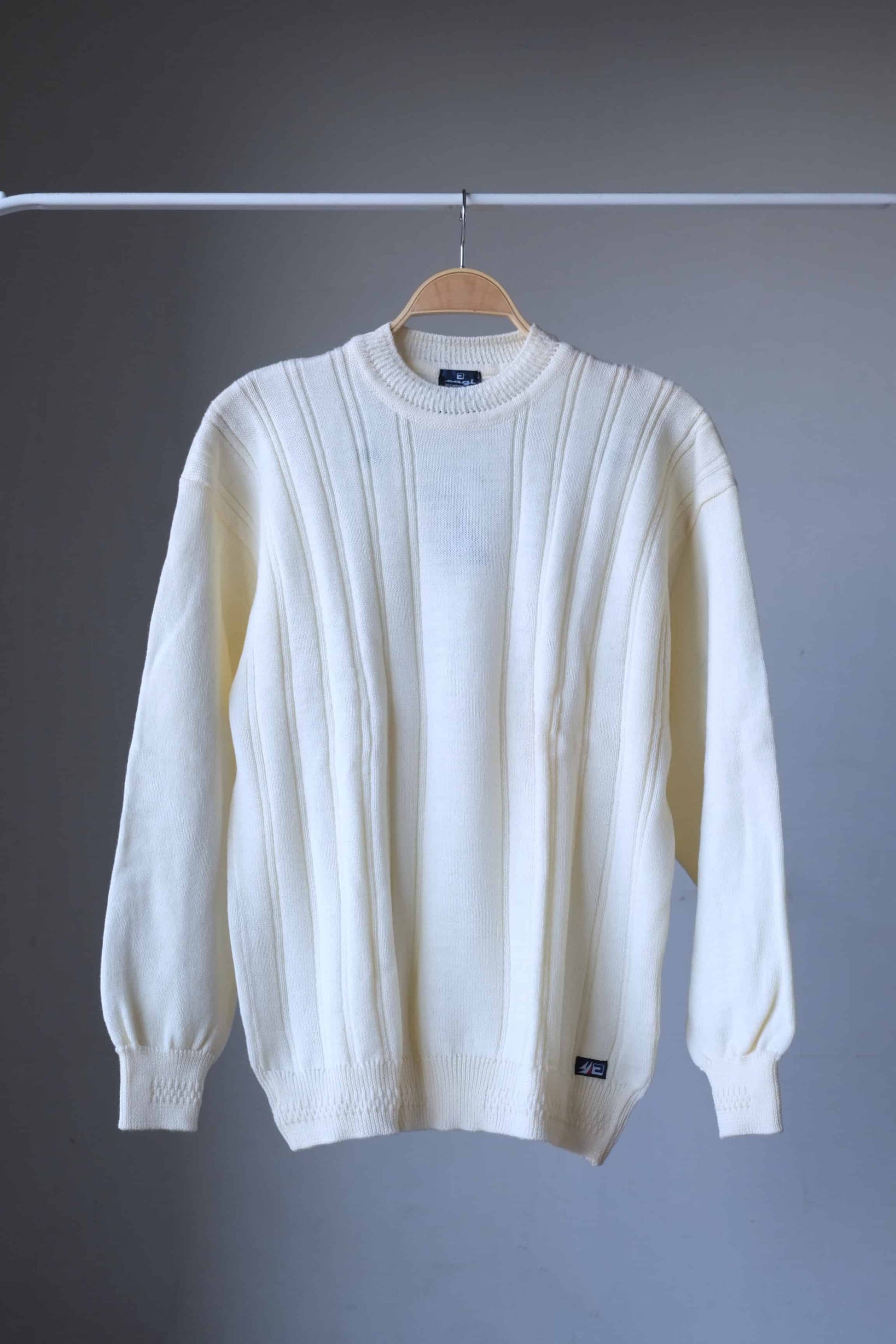 90's Cable Knit Sweater white