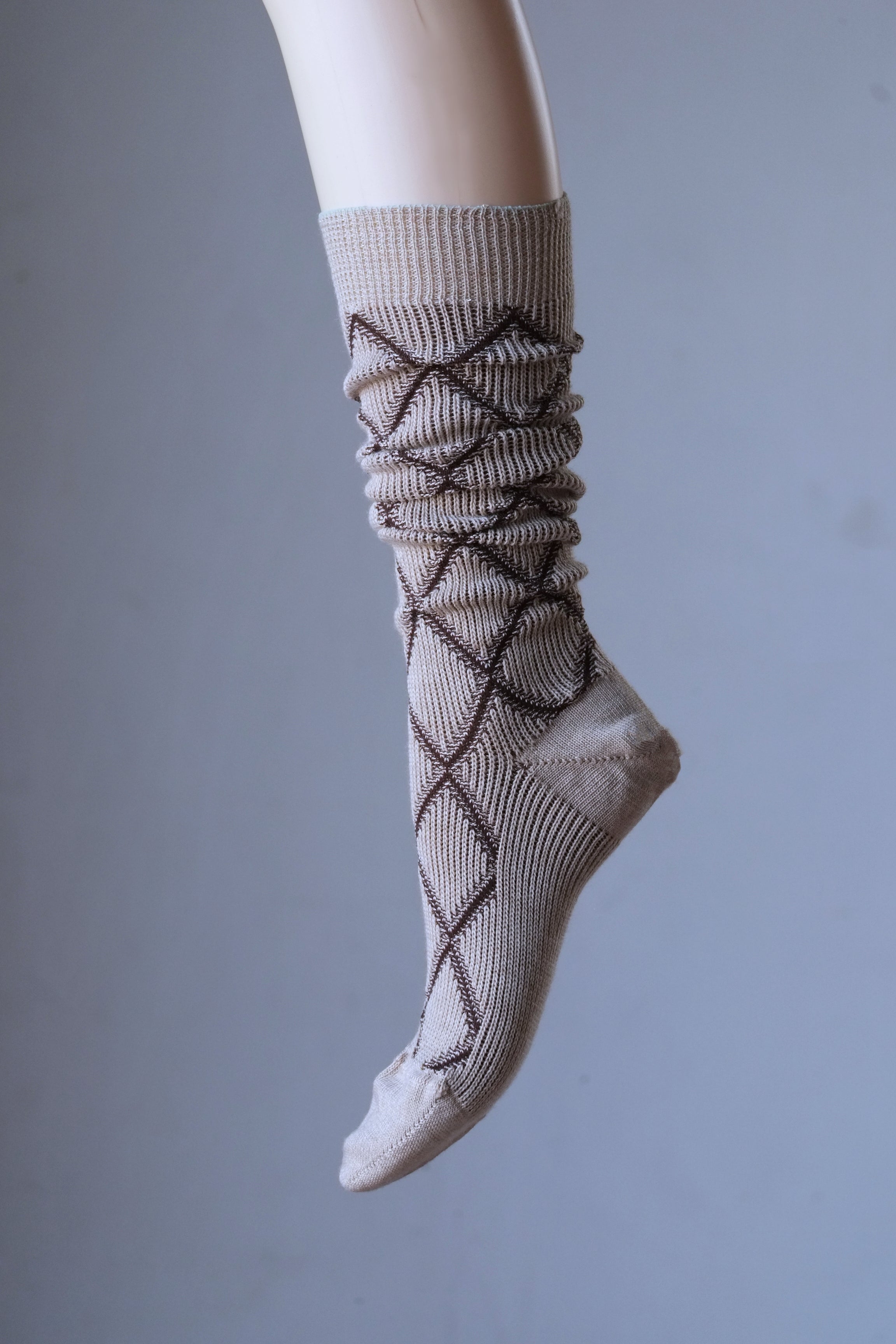 SPORVIL Knee High Checkered 70's Socks