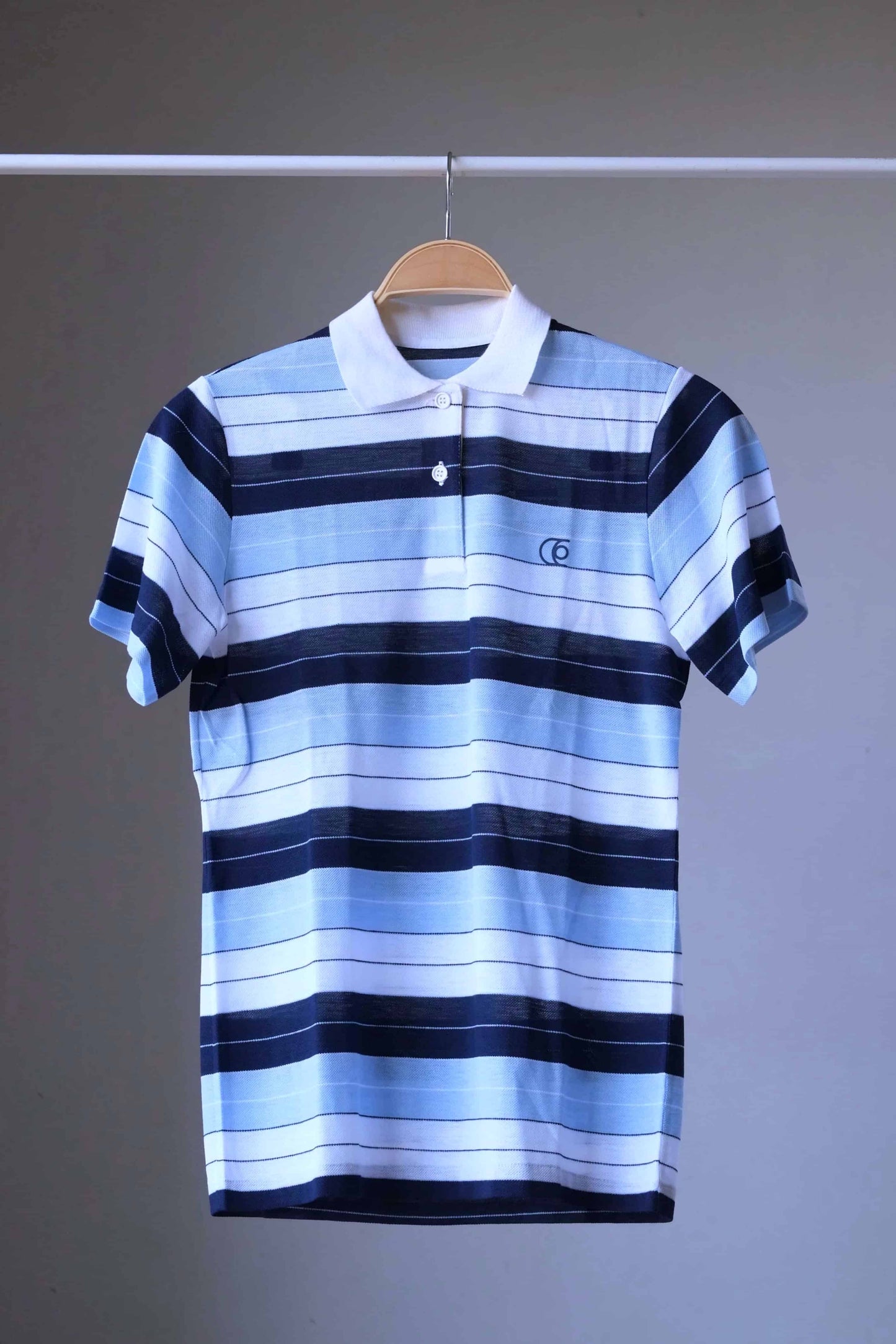 80's Striped Women's Polo