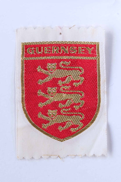 Vintage Guernsey Coat of Arms Embroidered Patches