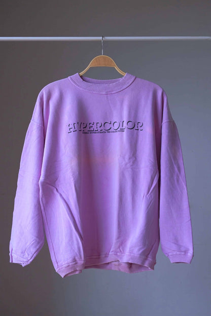 90's Hypercolor Color Changing Sweatshirt lilac color