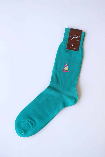 GERBE Embroidered Cotton Socks