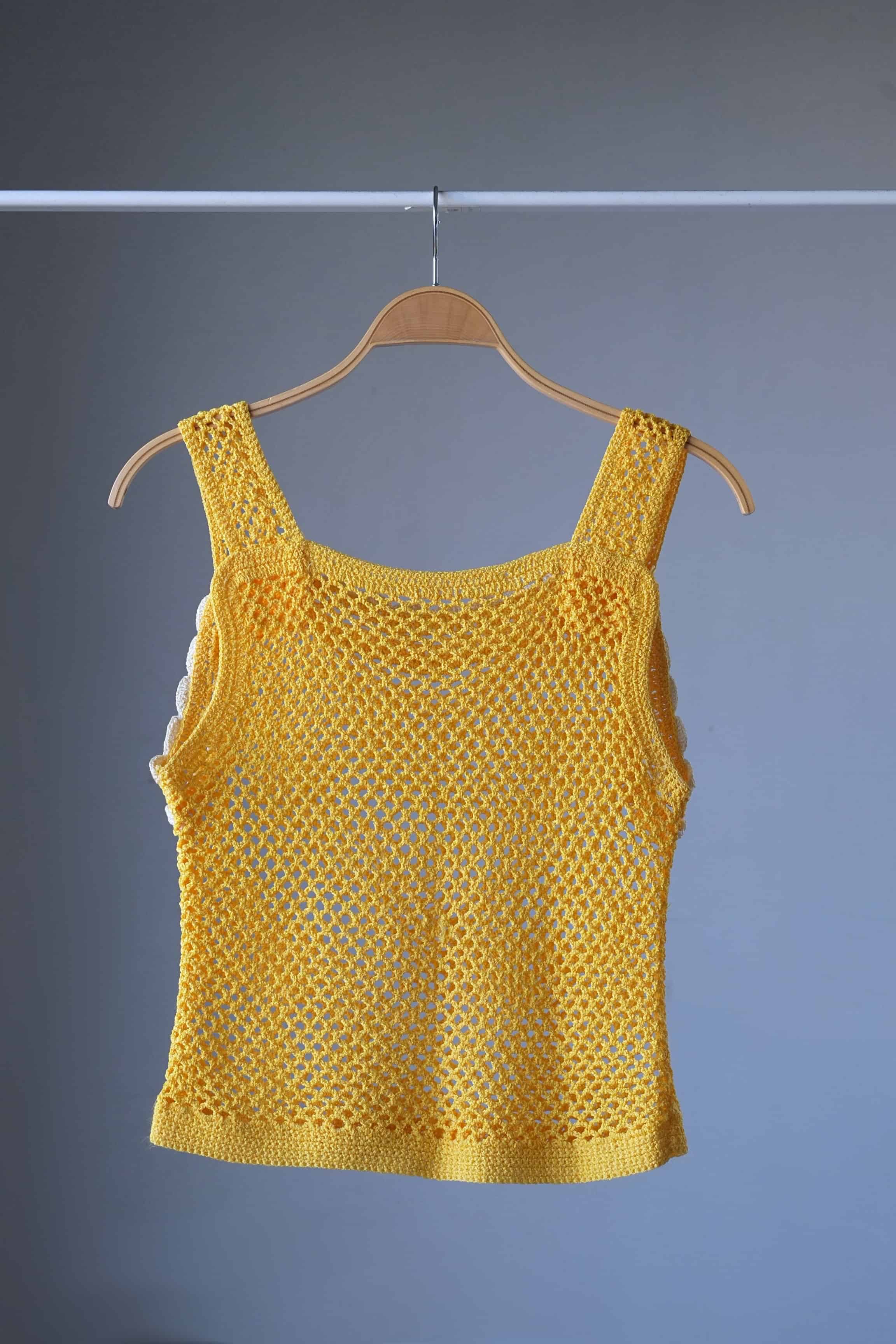 Hand Crocheted 70's Tank Top backside