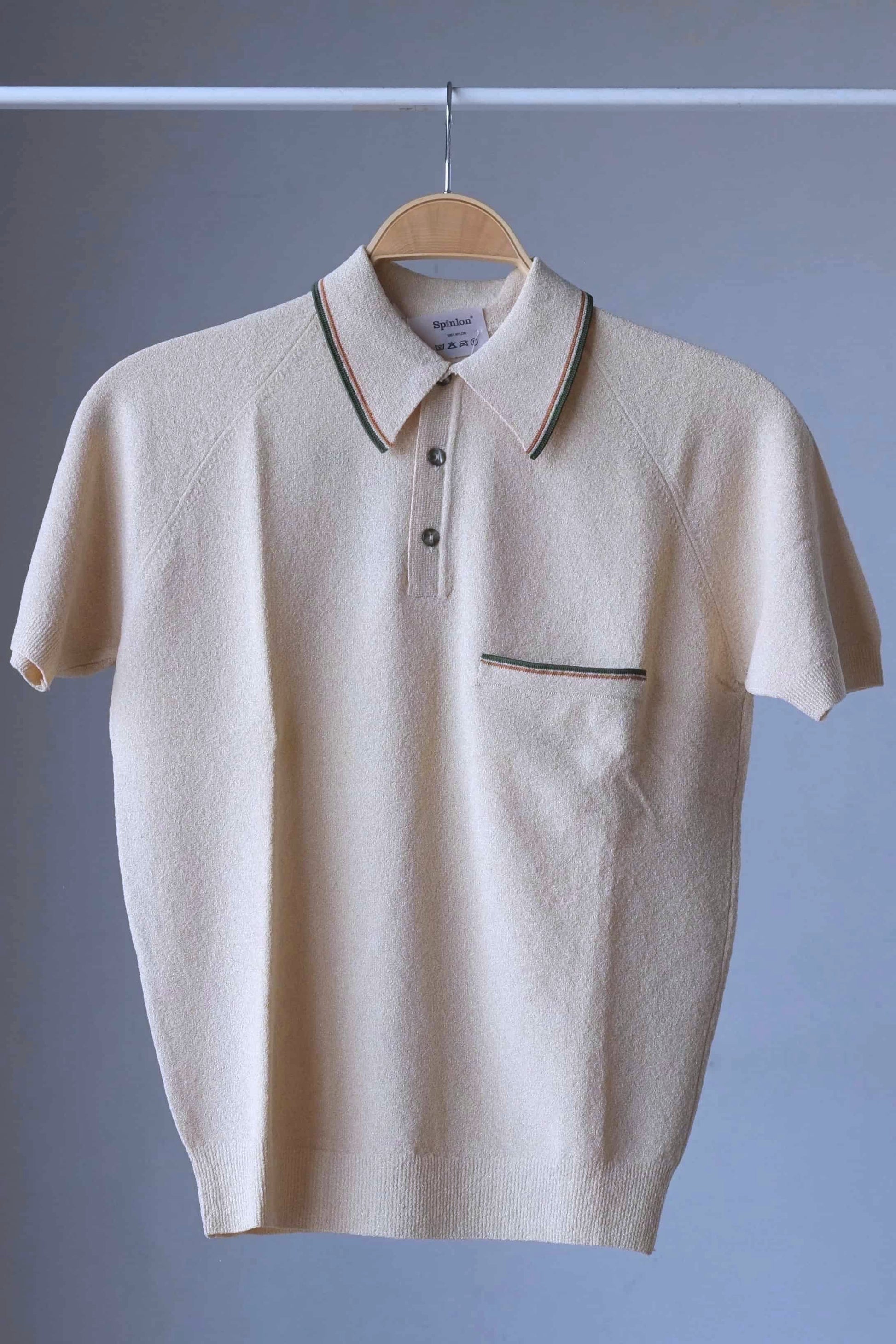 70's Mousse Knit Polo Shirt cream