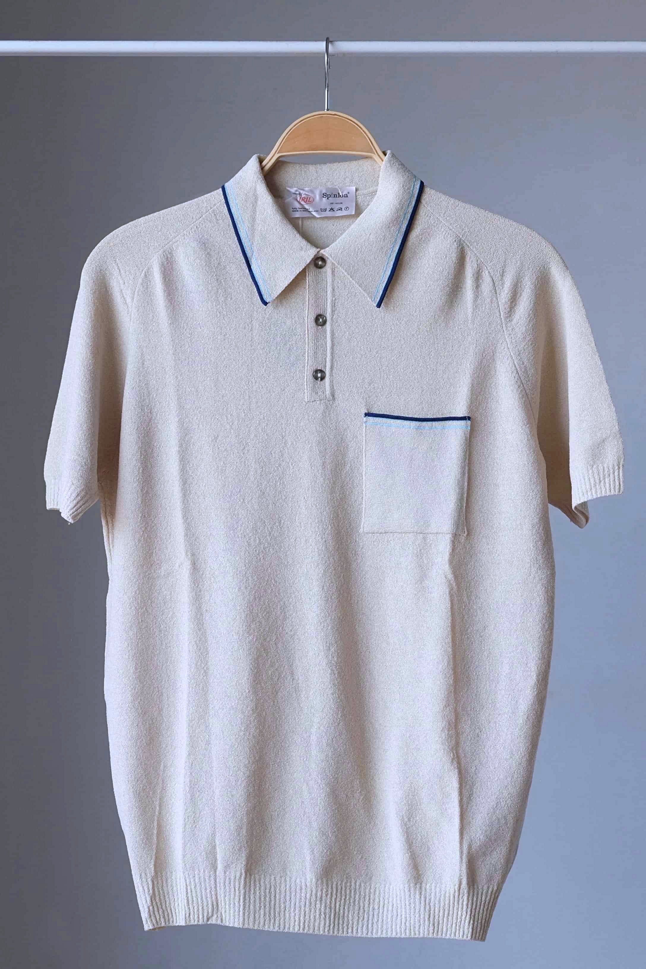 70's Mousse Knit Polo Shirt cream