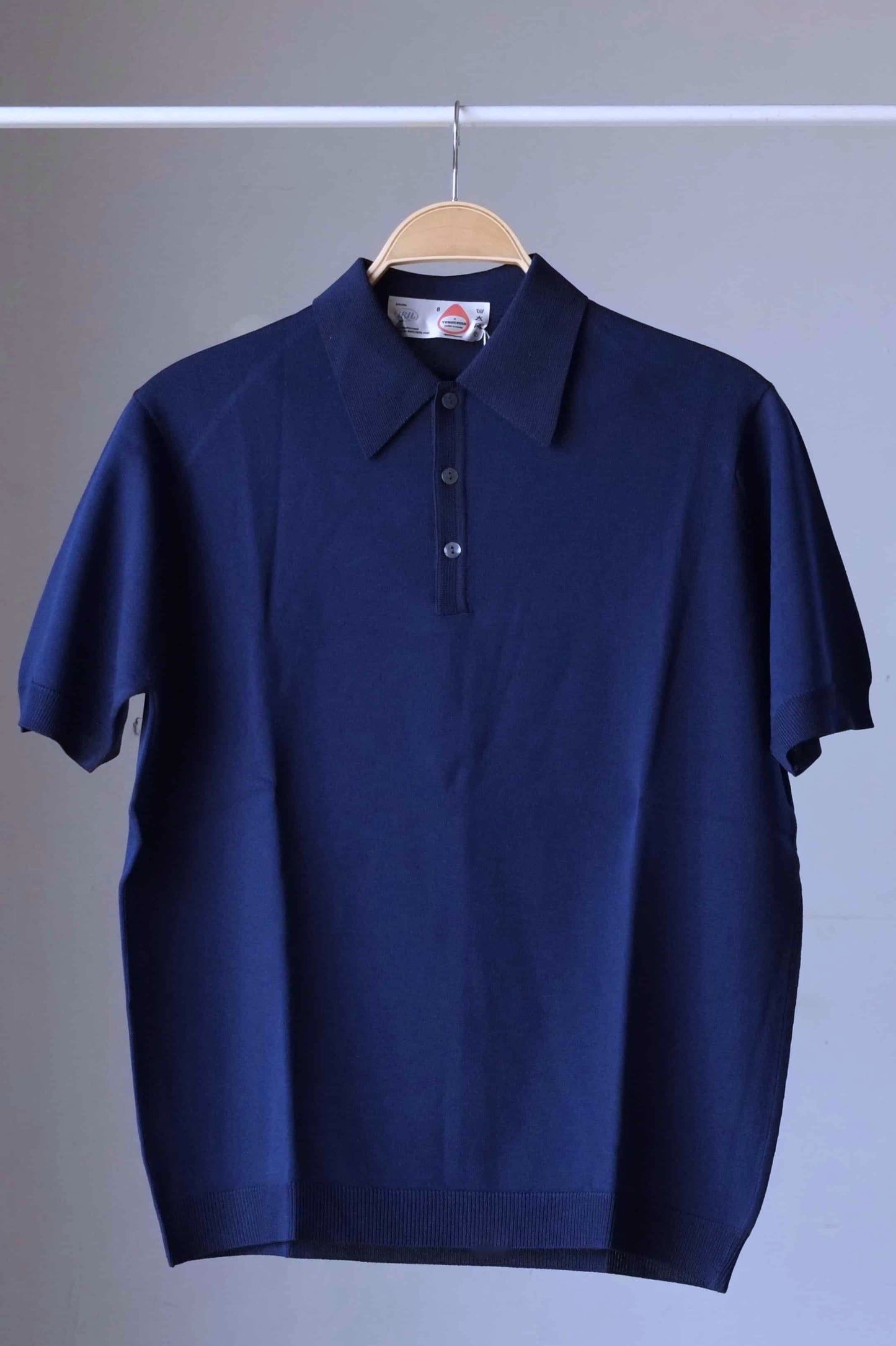 Knitted 70's Polo Shirt navy