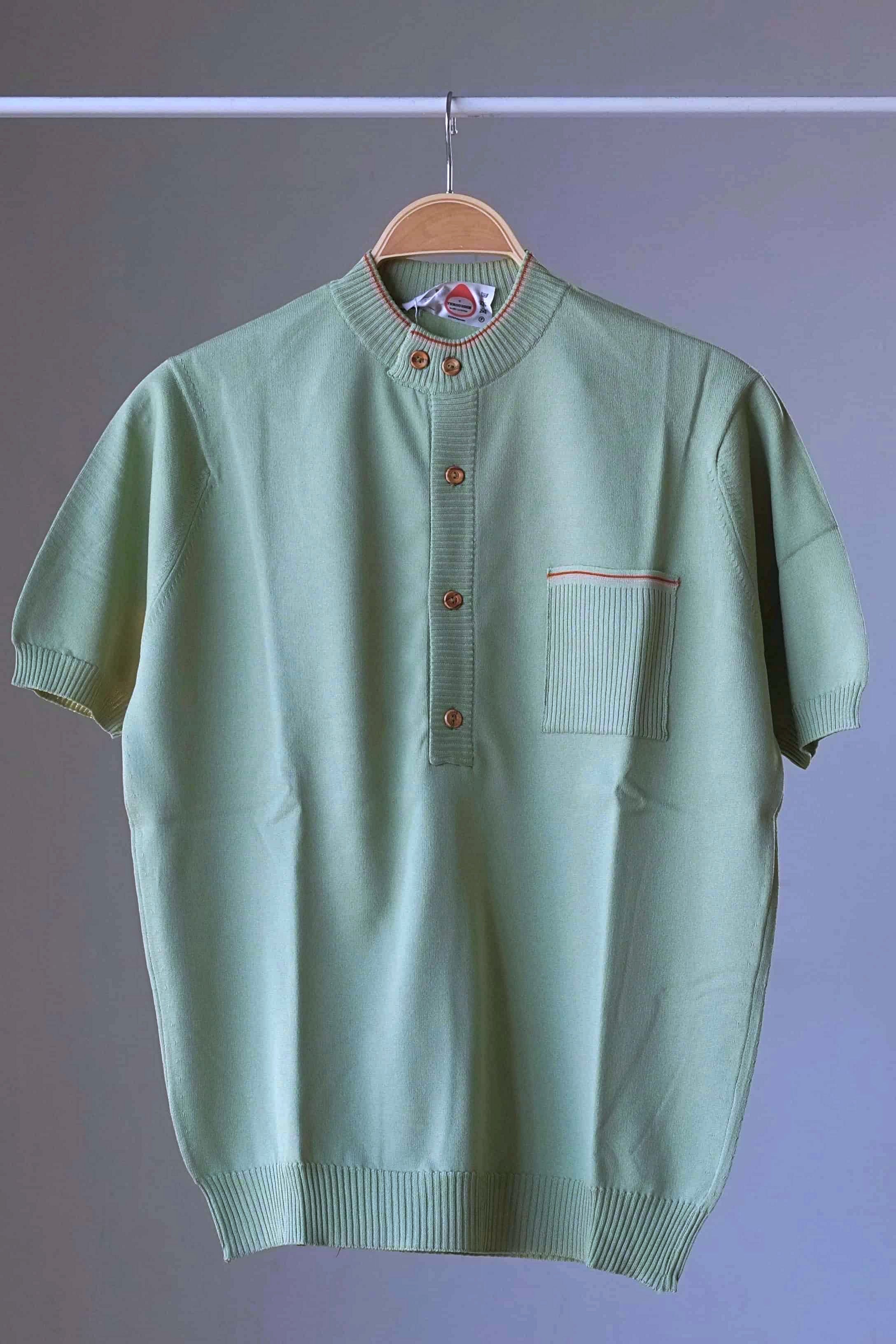 IRIL 70s Round Neck Buttoned Shirt