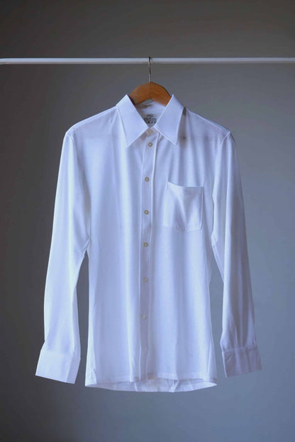 Vintage 70s pointy collar shirt white