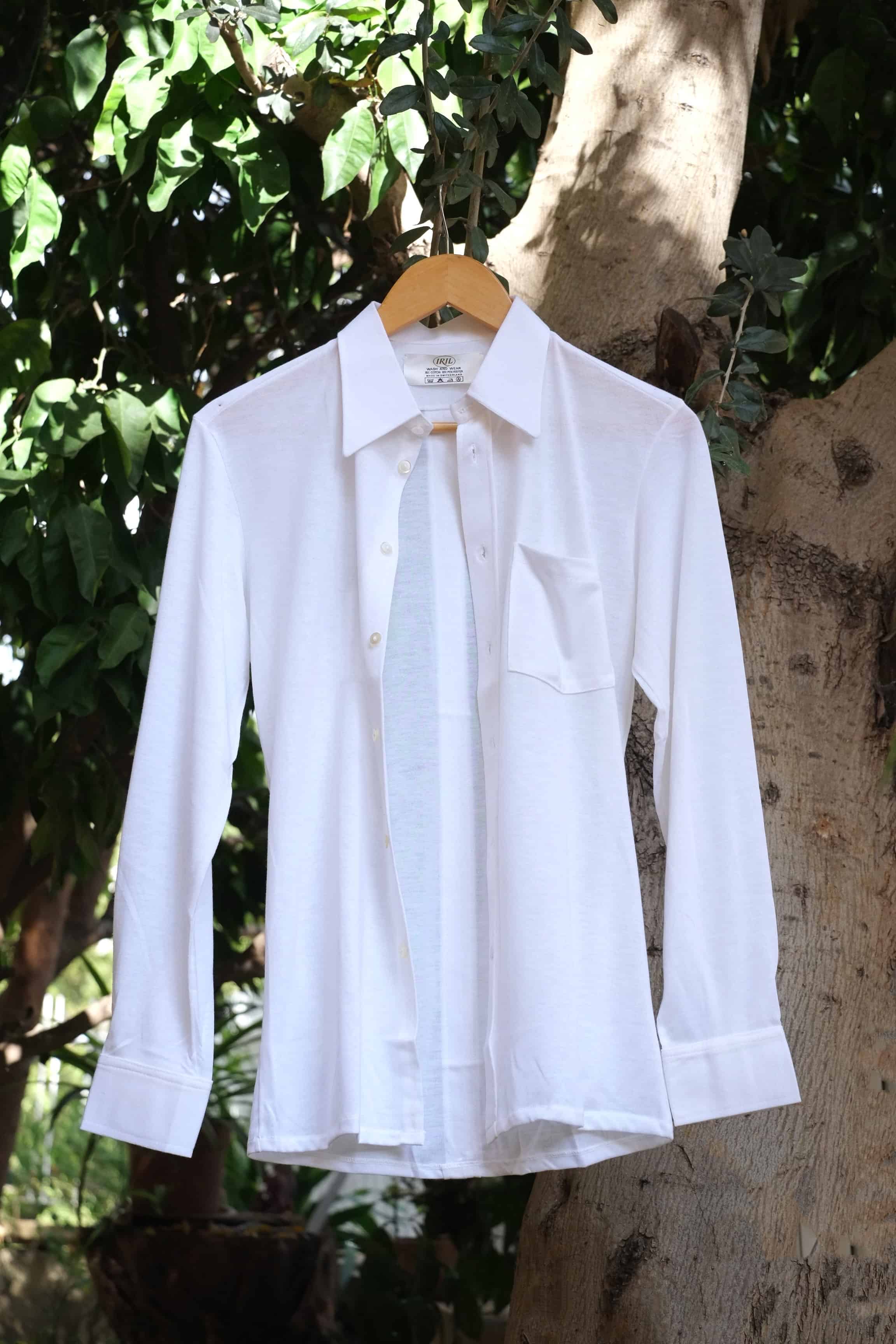 Vintage 70s pointy collar shirt white