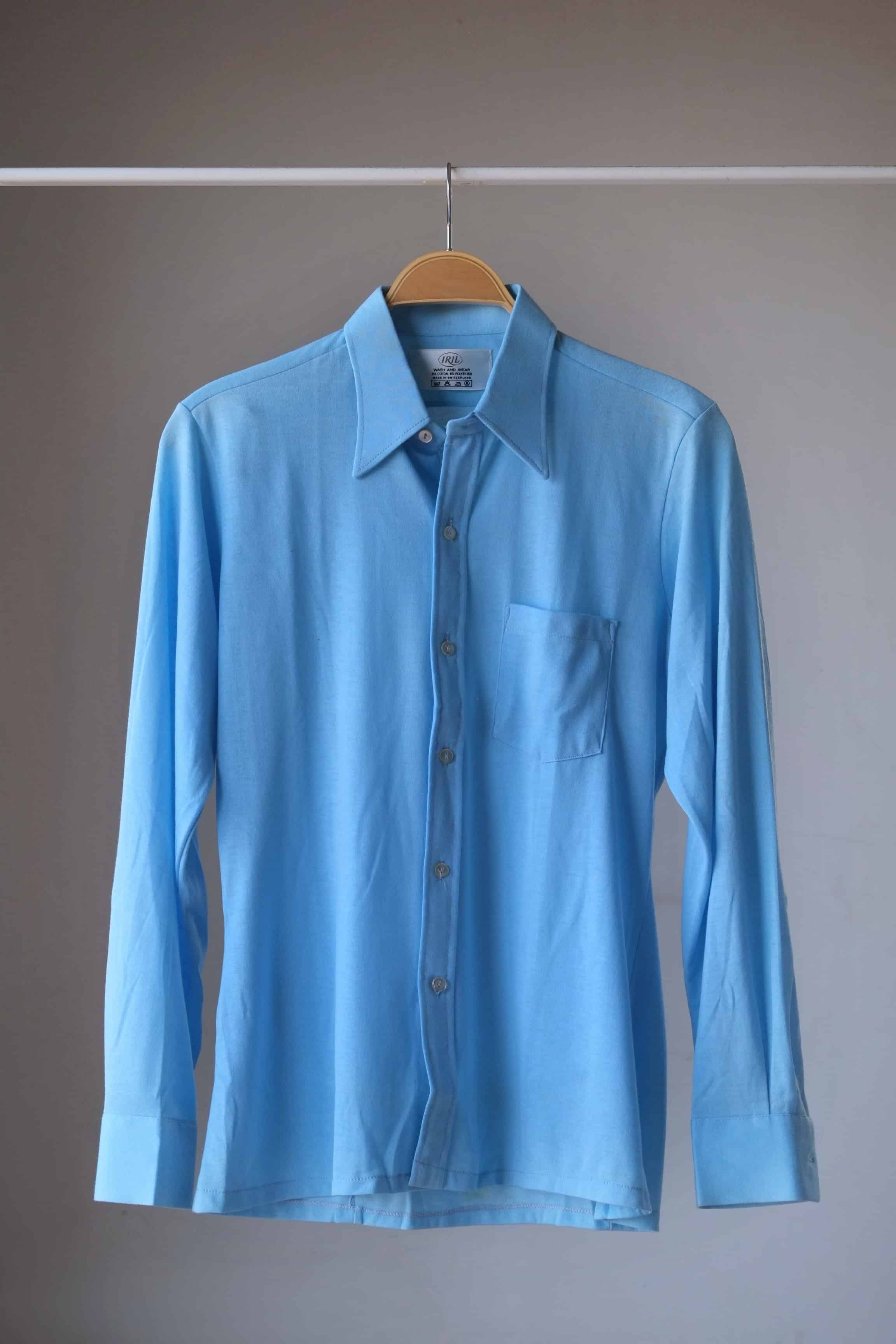 IRIL Fitted Button Up 70s Shirt PALE YELLOW / 39-40/M IRIL Fitted Button Up 70s Shirt PALE YELLOW / 39-40/M