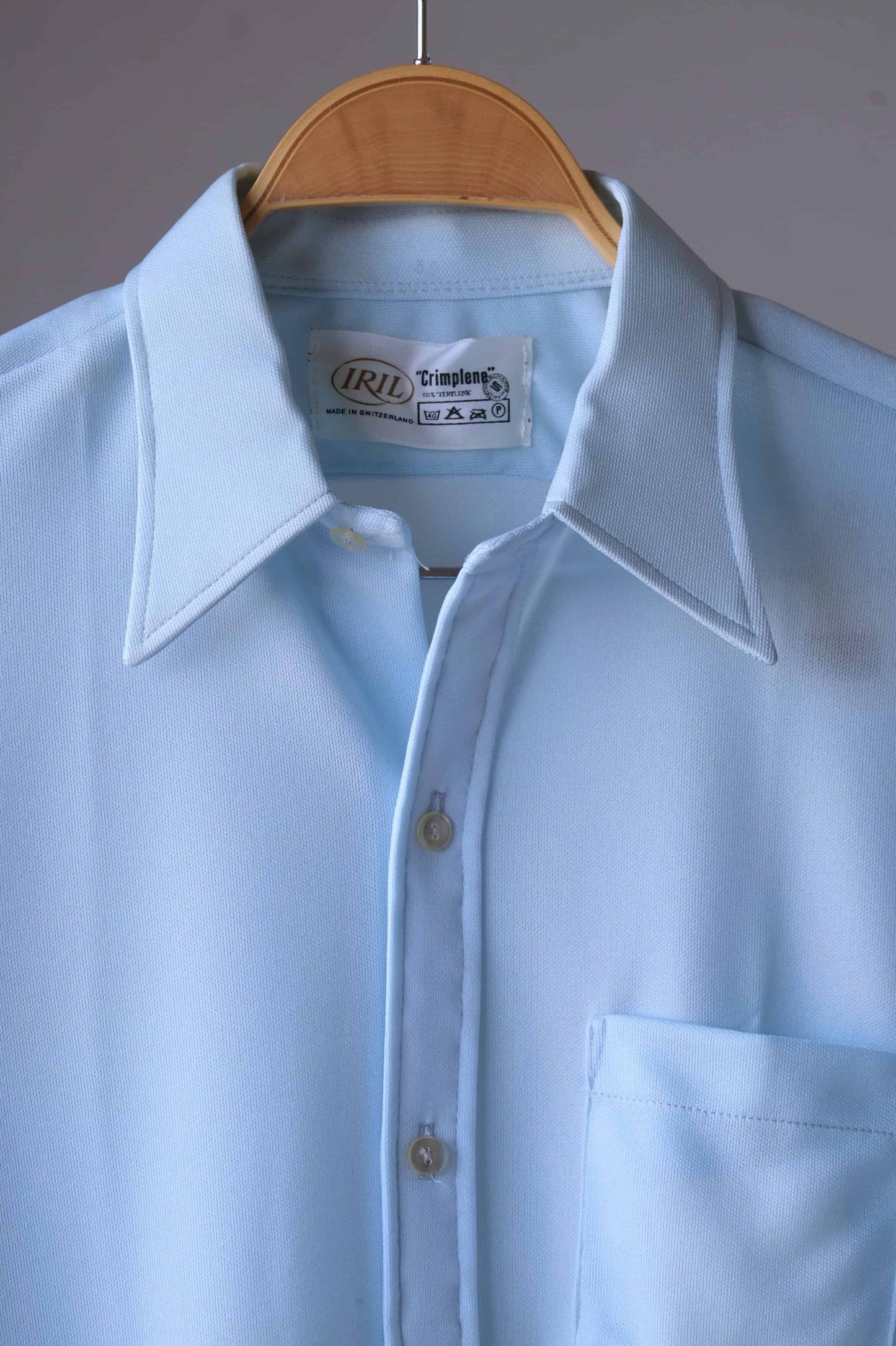 VINTAGE 70S SHIRT LIGHT BLUE