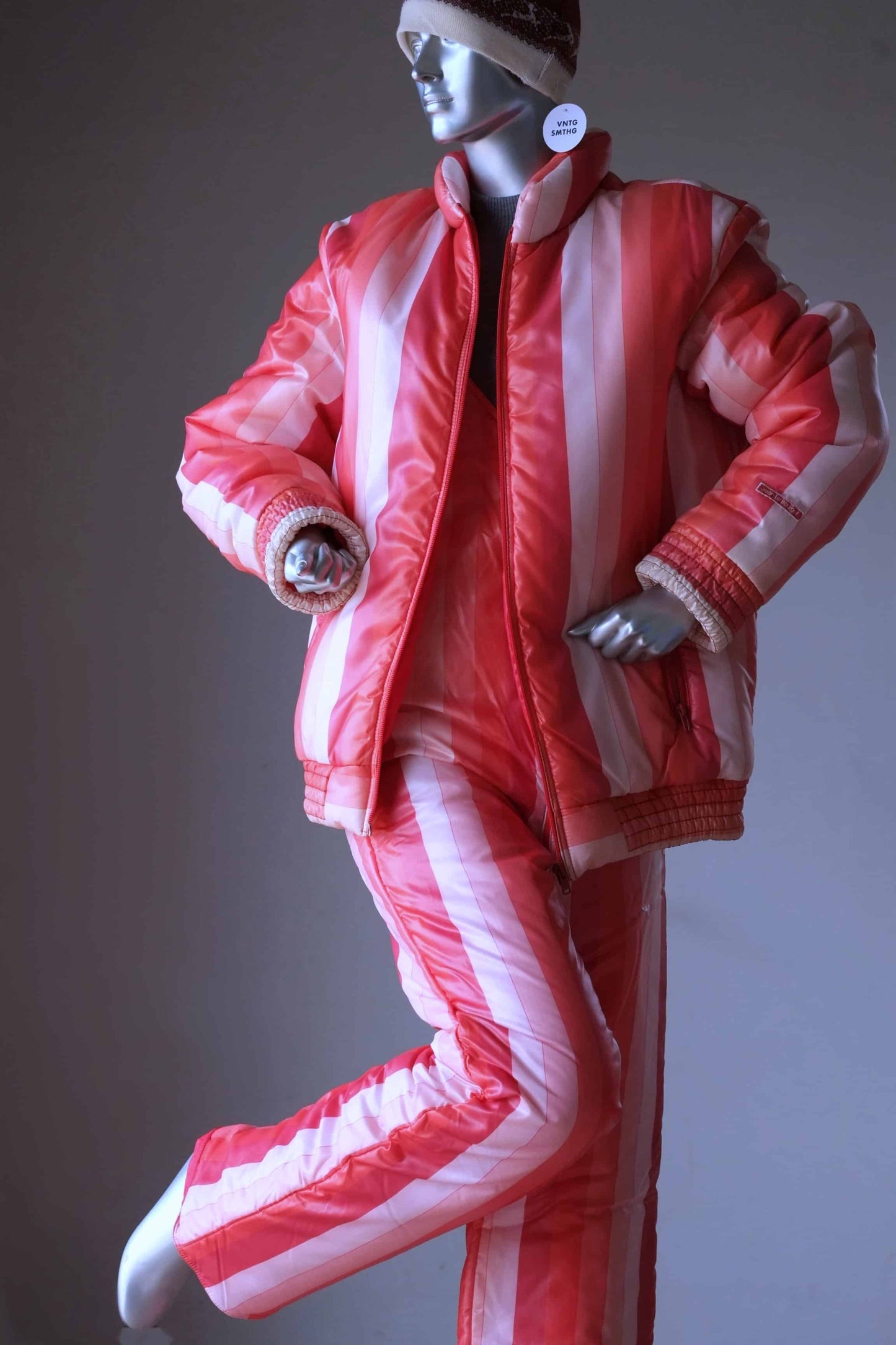 Vintage 70's Two-Piece Ski Suit red